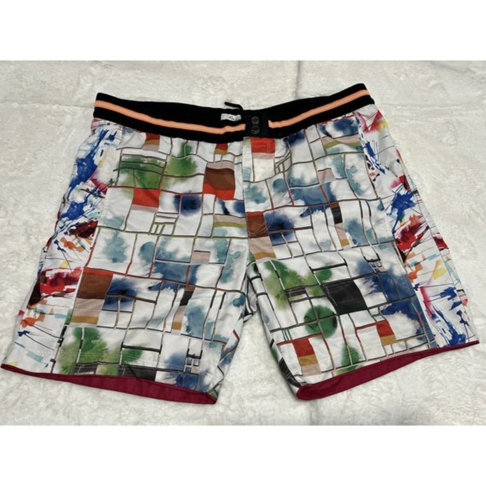 Robert Graham Mens Size 38 Classic Fit Universe Board Shorts Swim‎ Trunks
